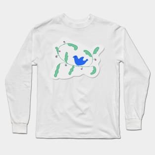 Bird on a branch. Animal world. Elegant design. Beautiful illustration. Women's gift. Long Sleeve T-Shirt